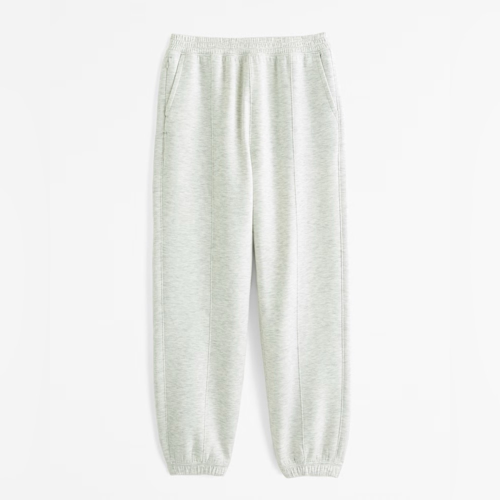 NWOT Abercrombie and Fitch YPB neoKNIT Sweatpants Small S Short Heather Grey